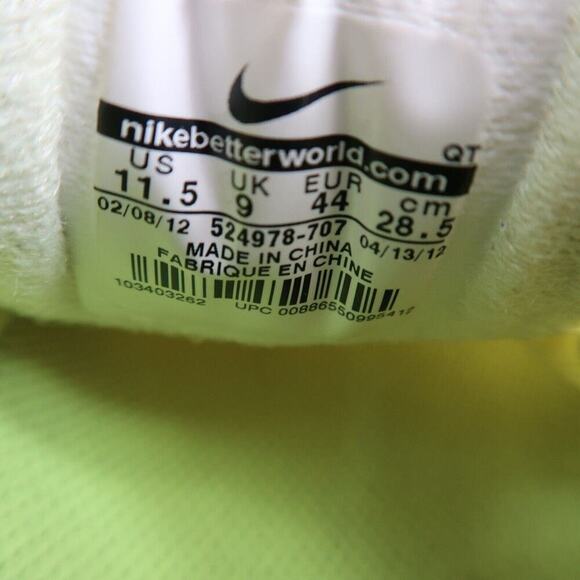 Nike Shoes Womens 11.5 Athletic Trainers Running Lunarglide 4 Volt Reflective - Picture 6 of 15